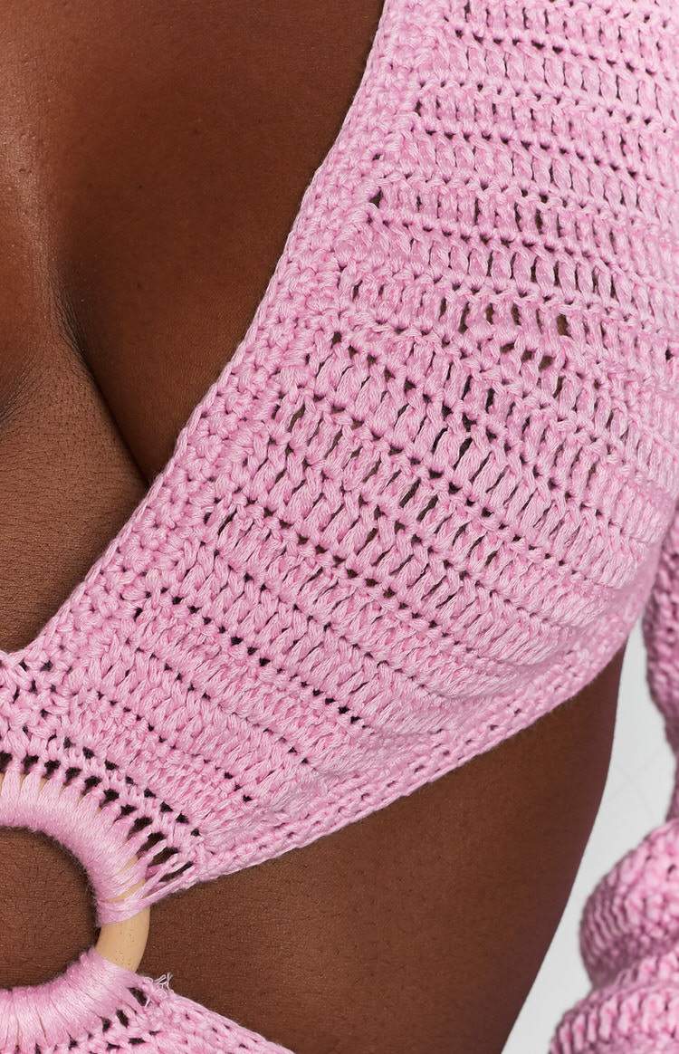 9.0 Swim Cleo Crochet Dress Pink