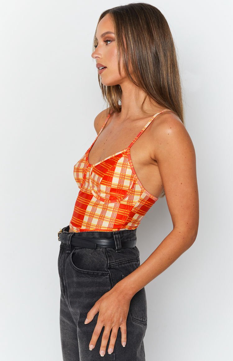 Ahlia Cami Crop Top Orange