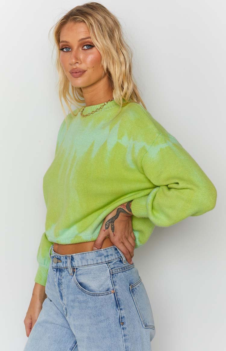 Overland Bleach Sweater Green