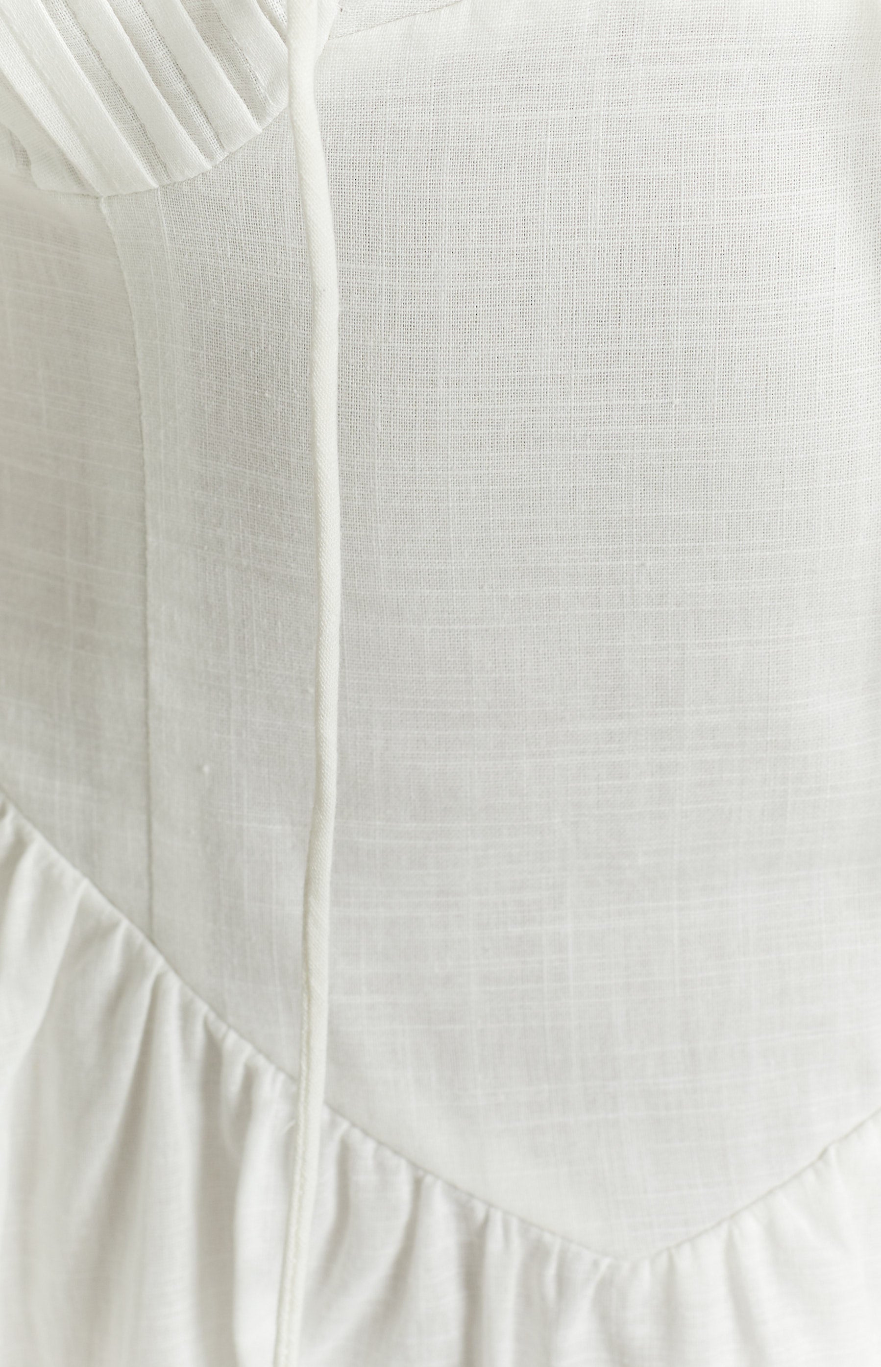 Posey White Frill Mini Dress