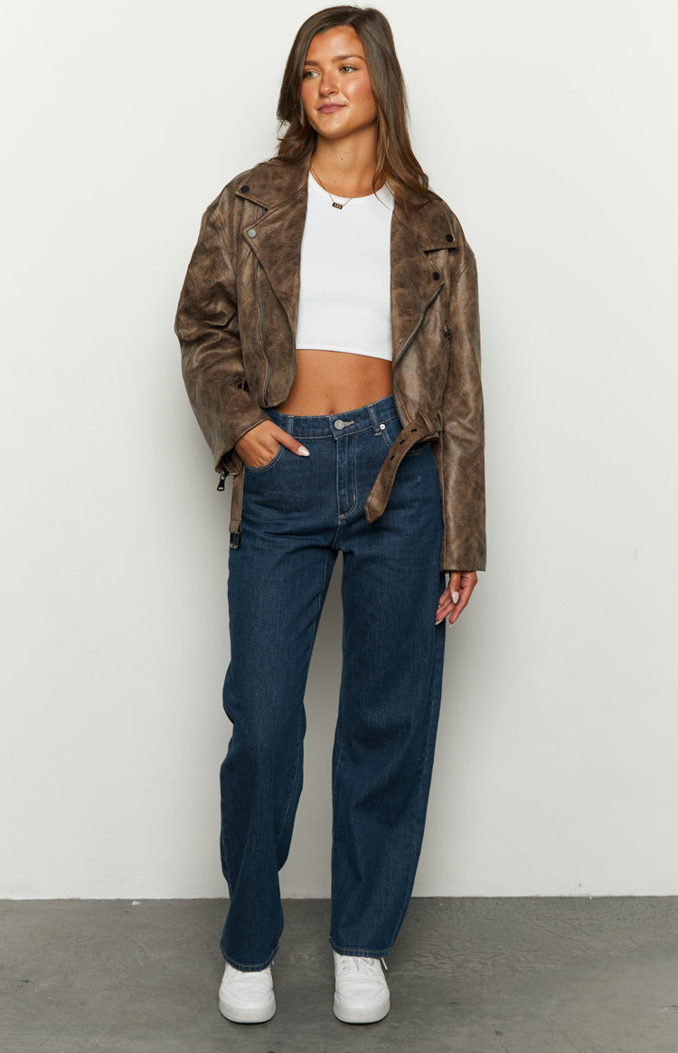 Abrand Kaley Slouch Blue Denim Jeans