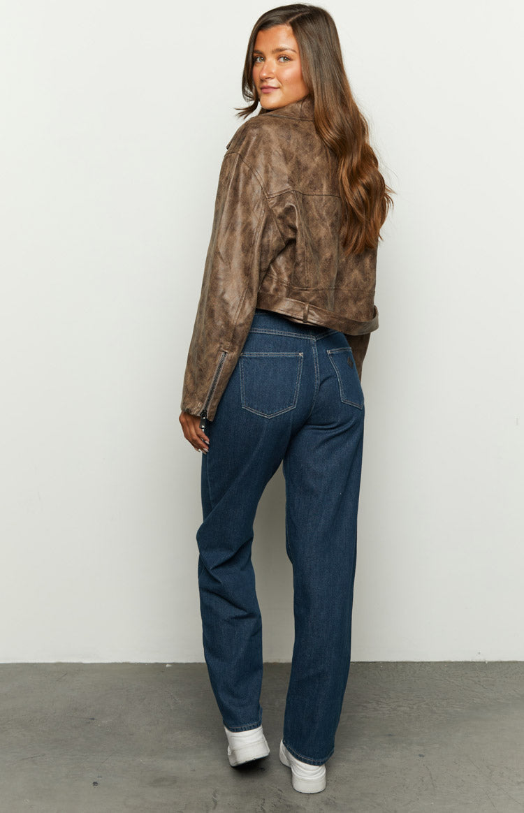 Abrand Kaley Slouch Blue Denim Jeans