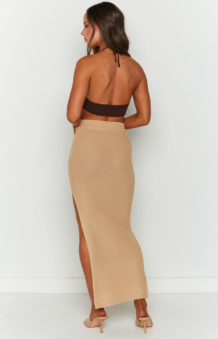 Kemena Neutral Midi Knit Skirt