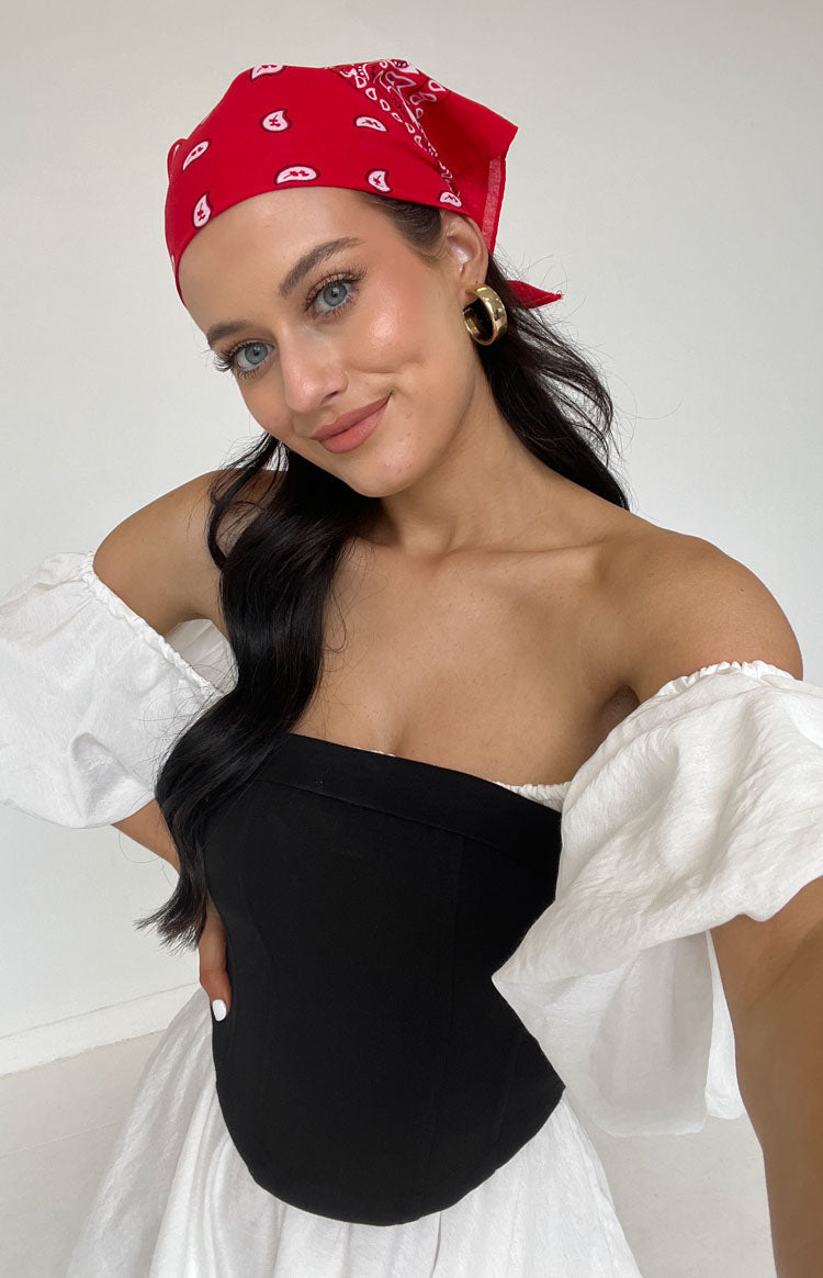 Bobbi Black Strapless Corset Top