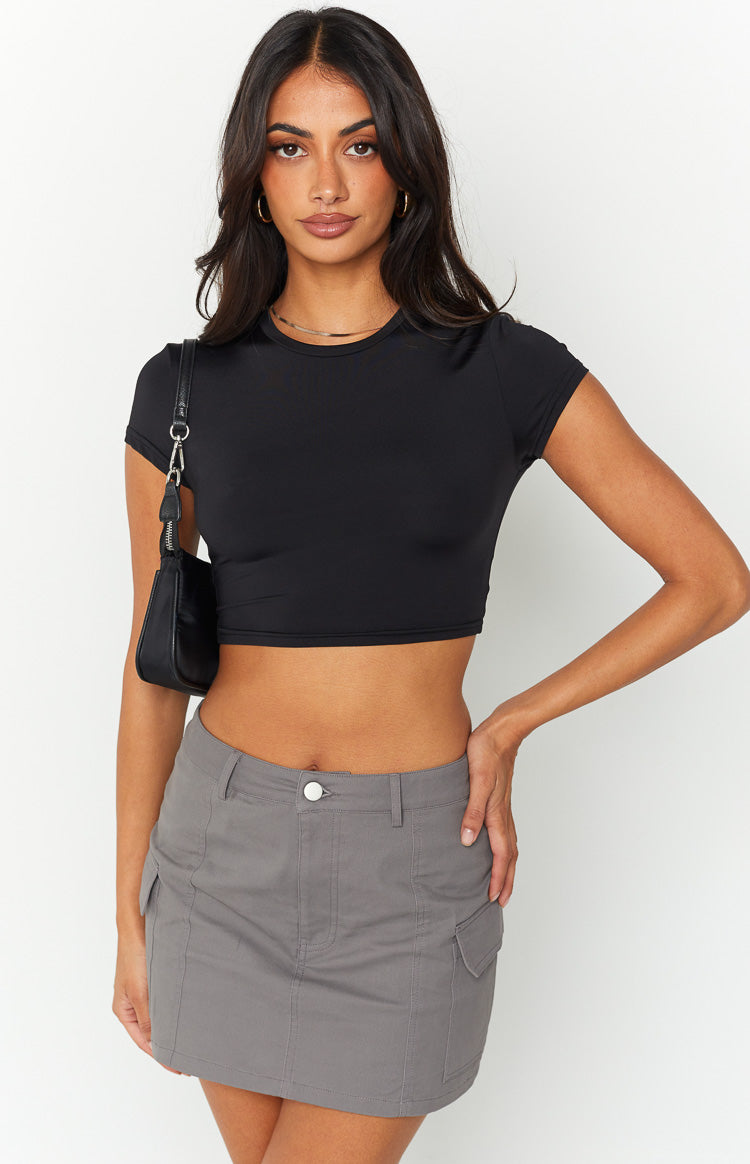 Kacie Grey Cargo Mini Skirt