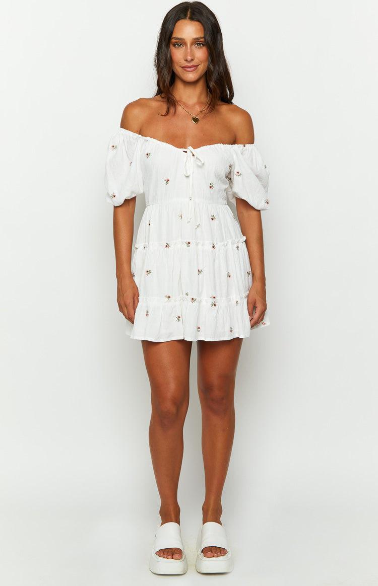 Blossom White Floral Mini Dress