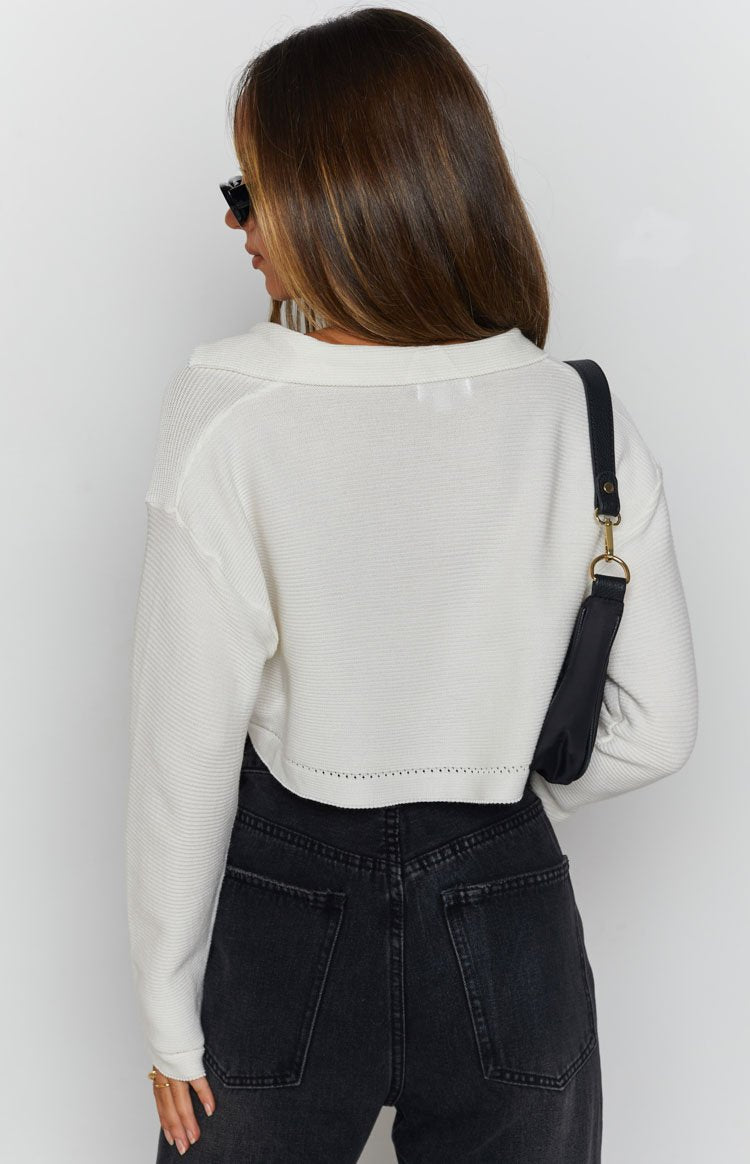 Natalie Knitted Top White