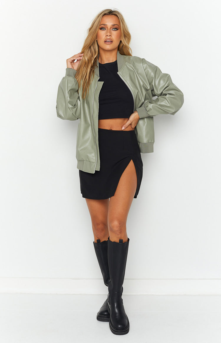Steven Green PU Bomber Jacket