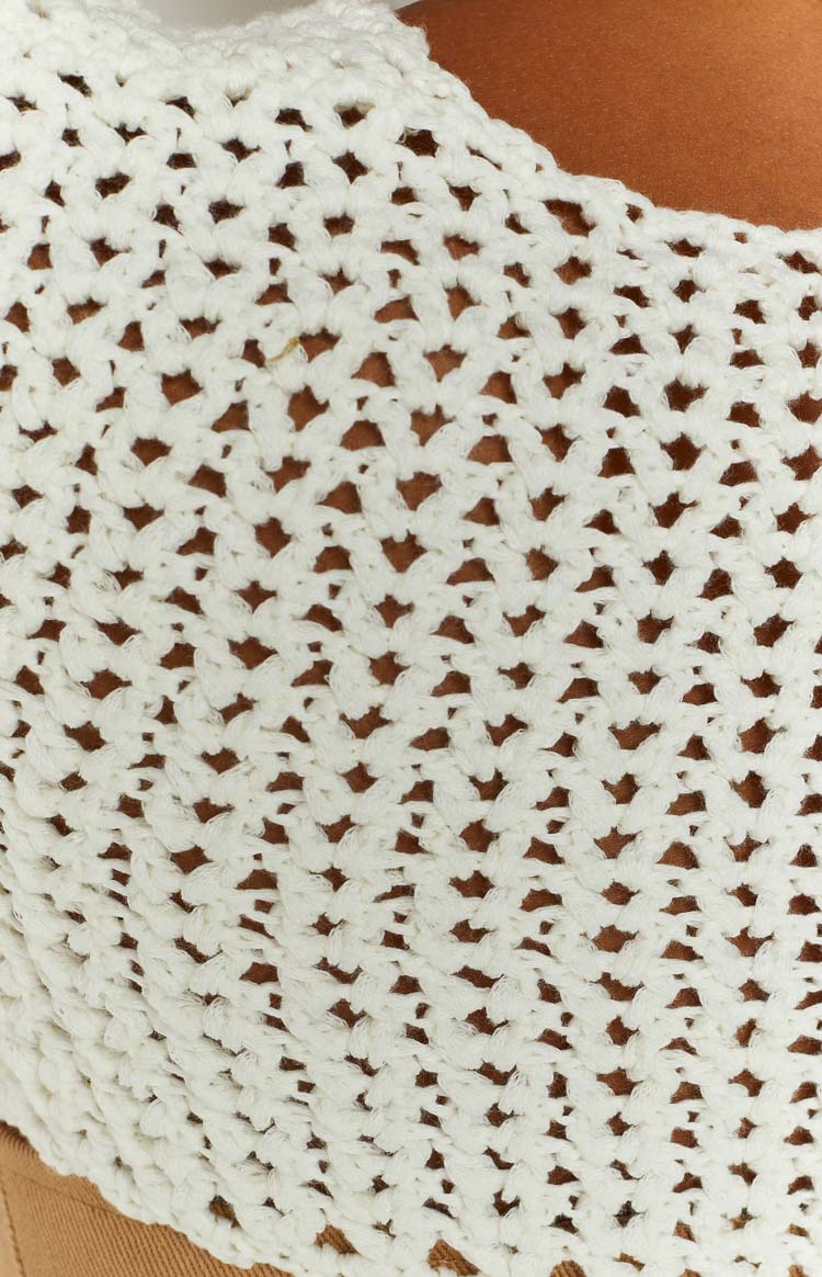 Jubel White Crochet Bolero