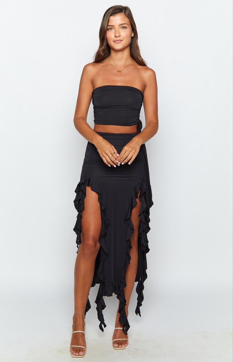 Lioness Rendezvous Black Maxi Skirt