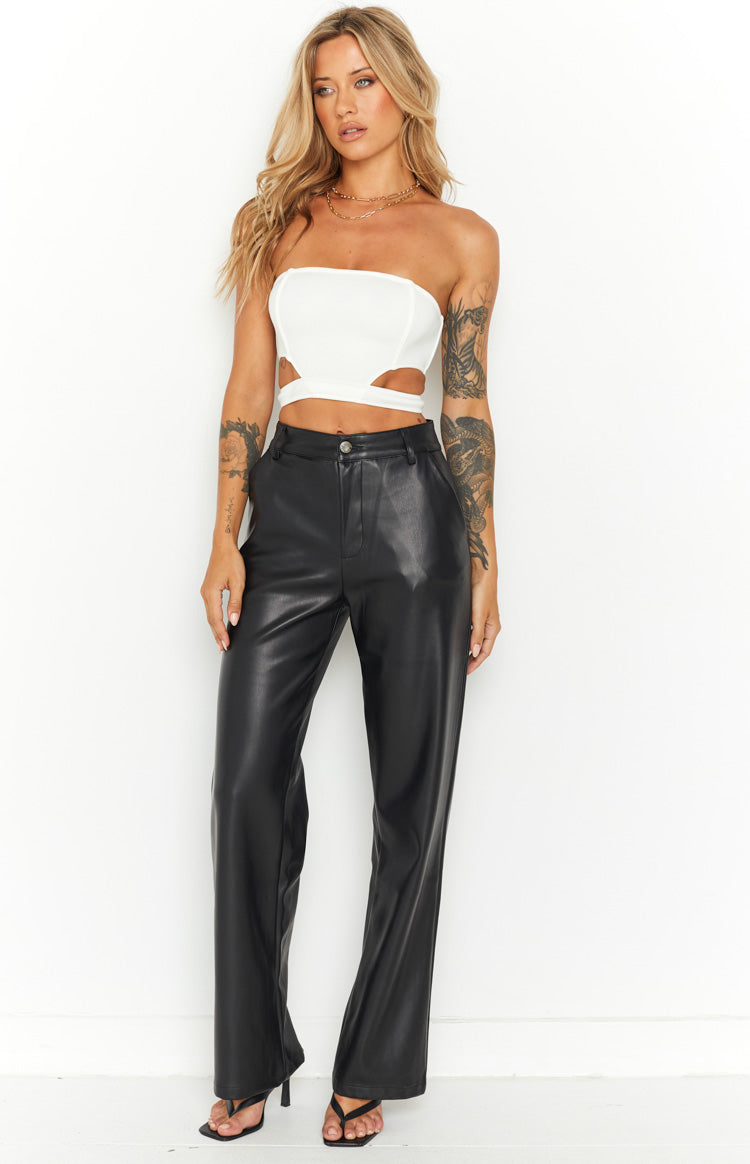 Emerson White Strapless Crop Top