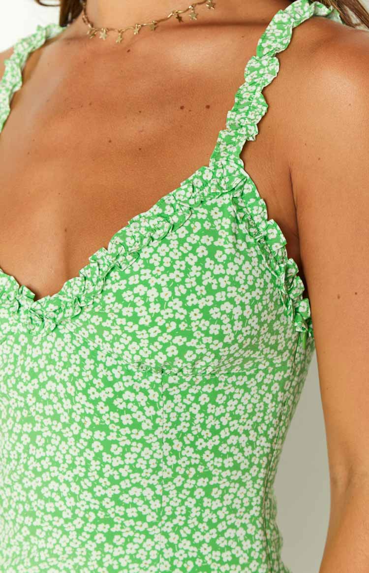Katie Green Floral Mini Dress