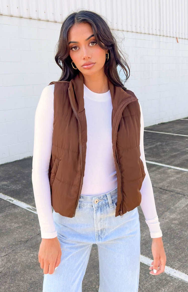 Daya Chocolate Puffer Vest