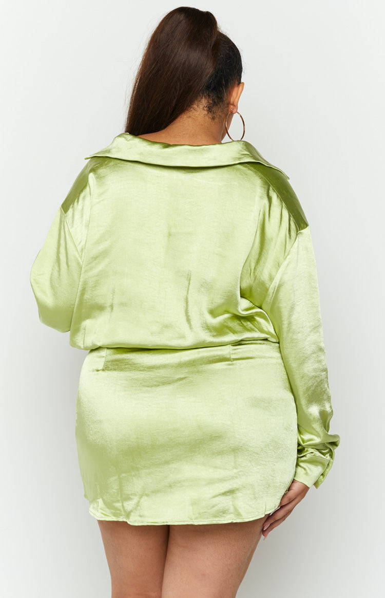 Deeper Water Mini Dress Green