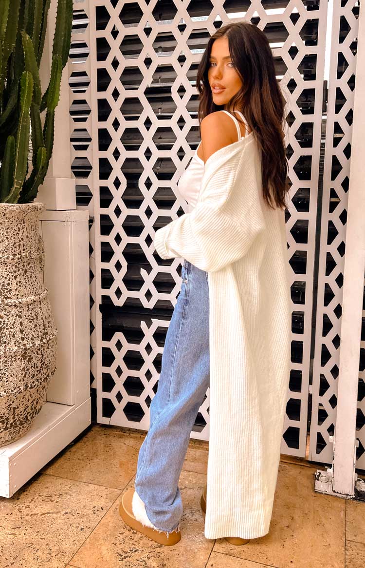 Landon Cream Longline Cardi