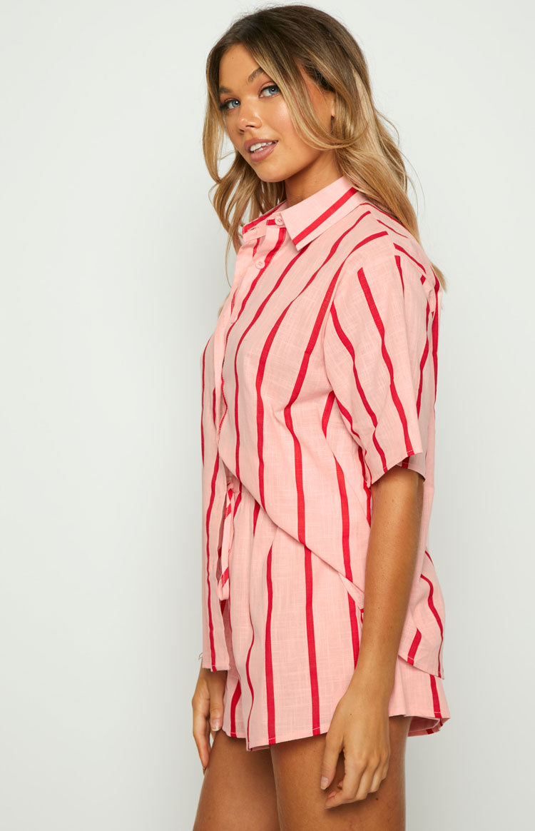 Evah Pink Stripe Shirt