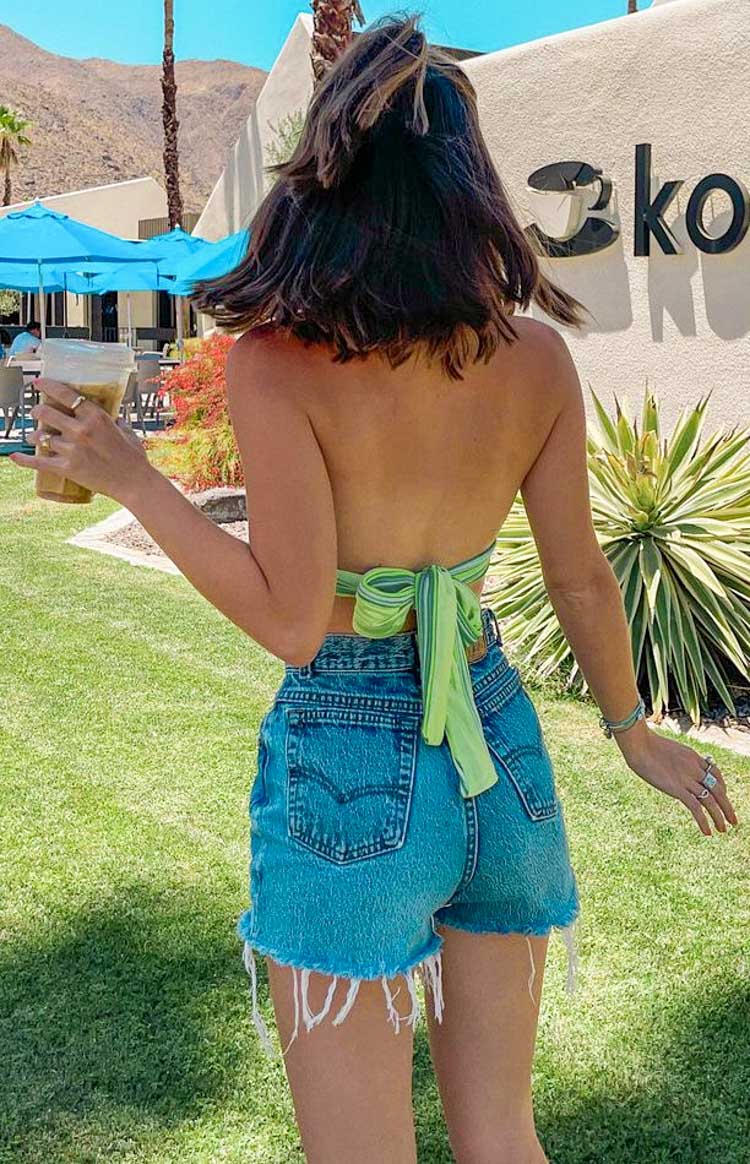 Beach Knit Halter Green Multi