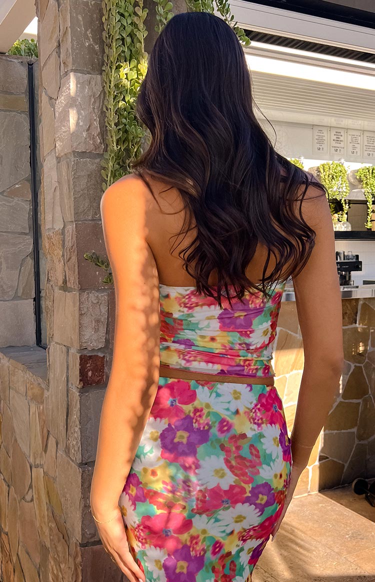 When In Rome Floral Print Tube Top