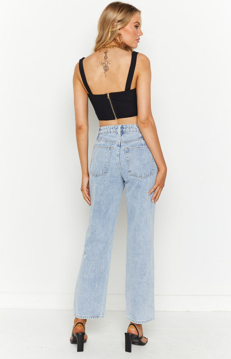 Saylor Distressed Blue Denim Jeans