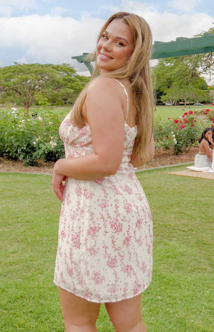 Flirty Pink Floral Mini Dress