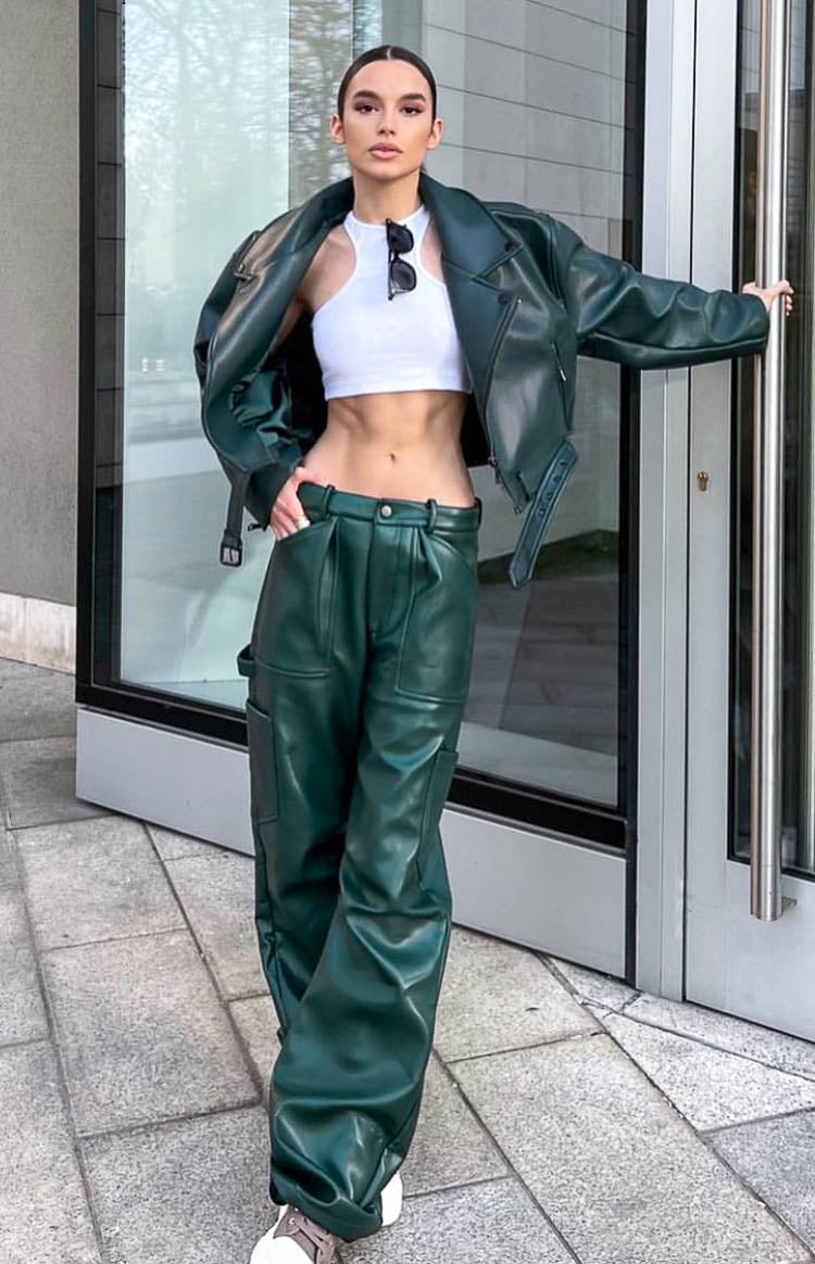 Lioness Miami Vice Moss PU Pants