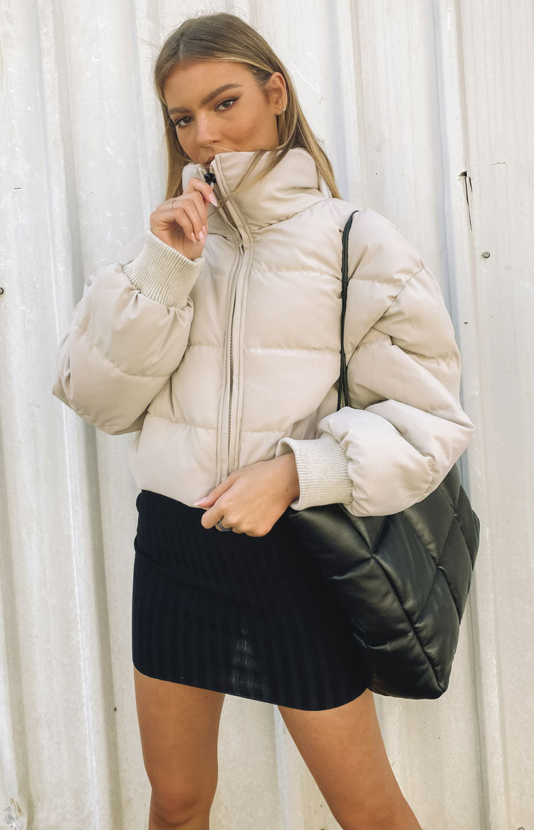 Fuego Puffer Cropped Jacket Bone