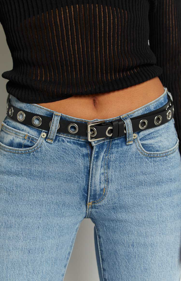 Lori Black Eyelet Belt