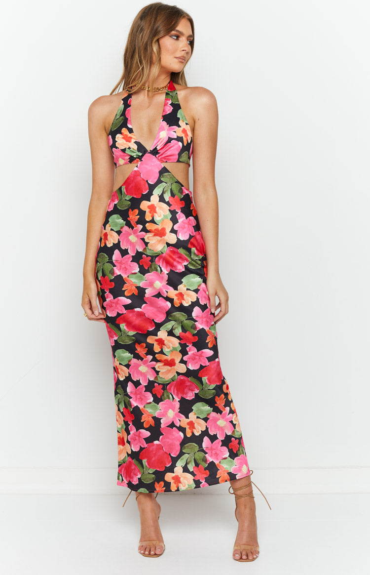 Orchid Floral Printed Midi Dress