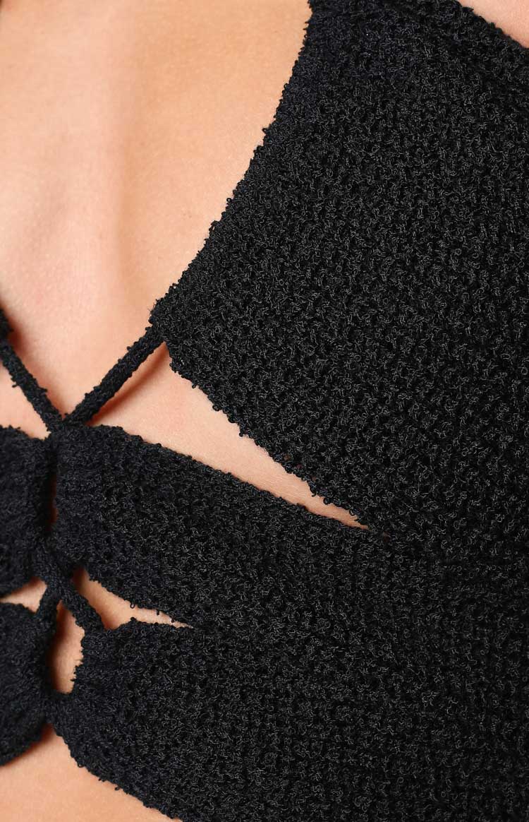 Quinn Black Cut Out Top