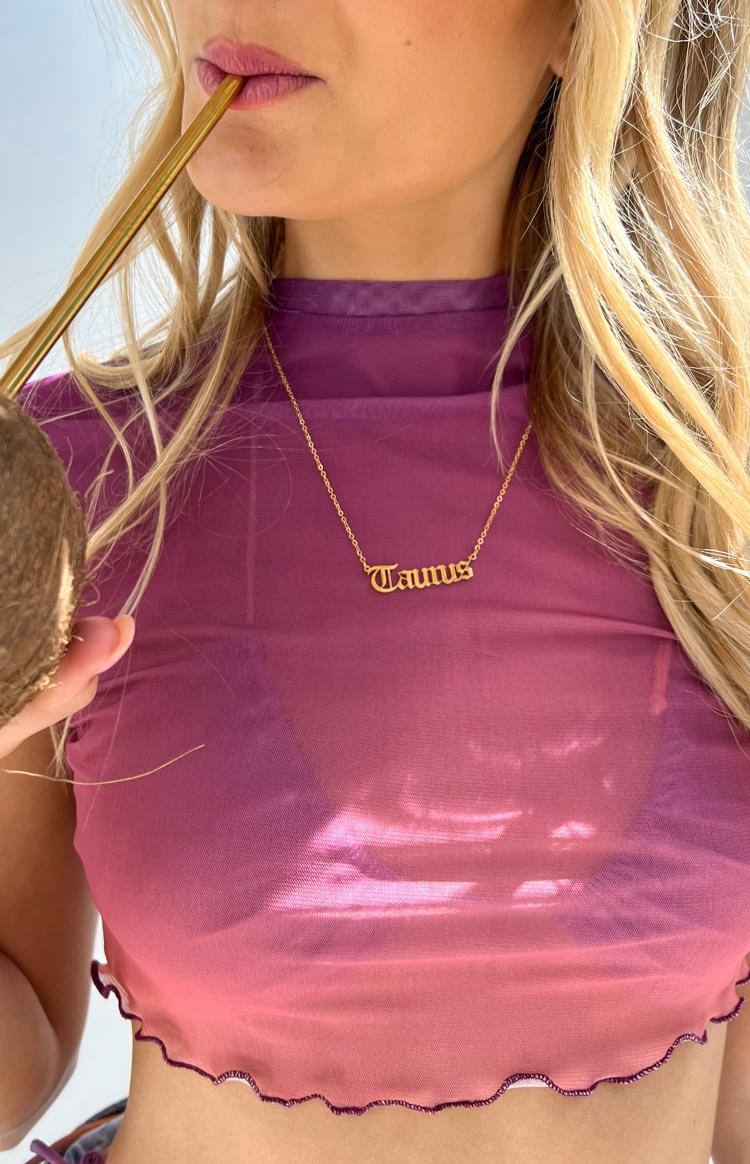 18k Star Sign Gold Necklace