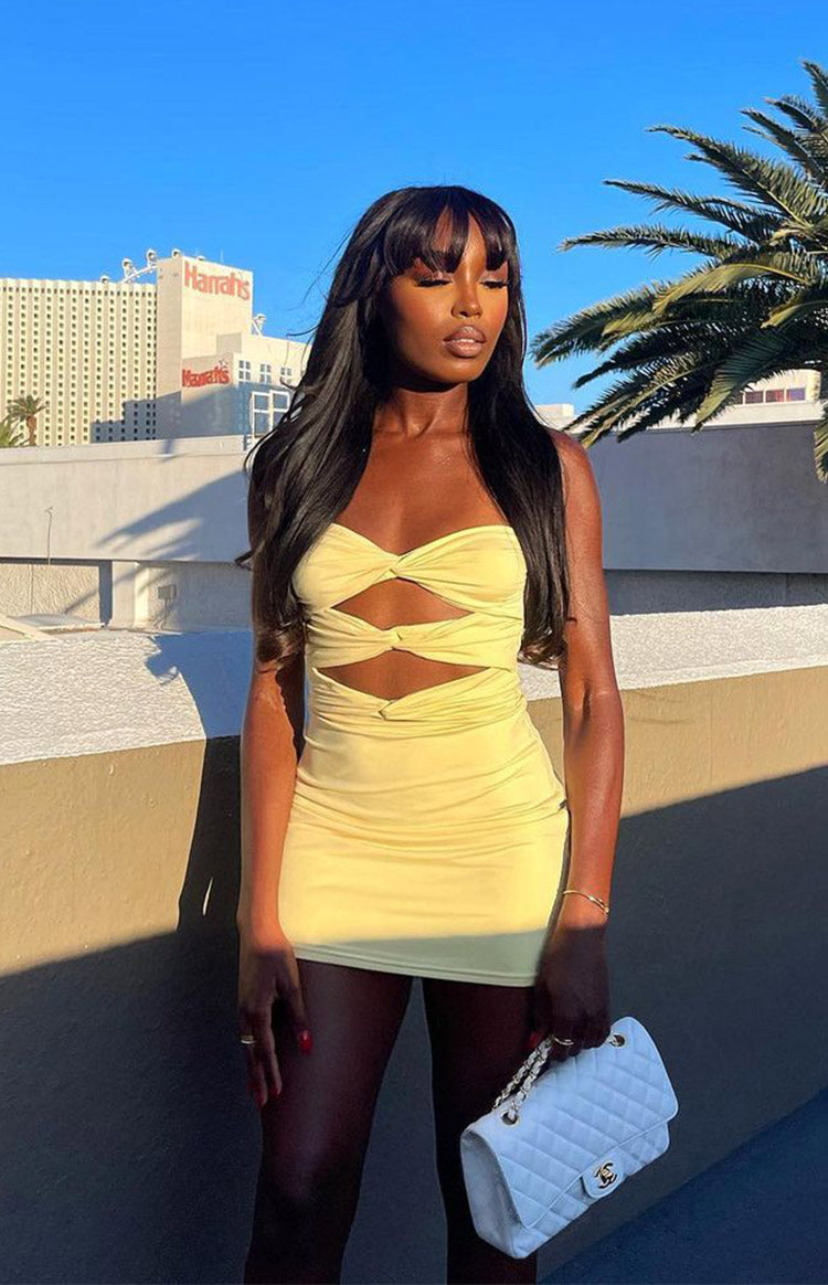 Edeline Yellow Mini Dress