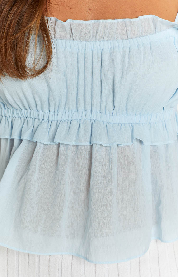 Bronty Blue Cami Tie Top