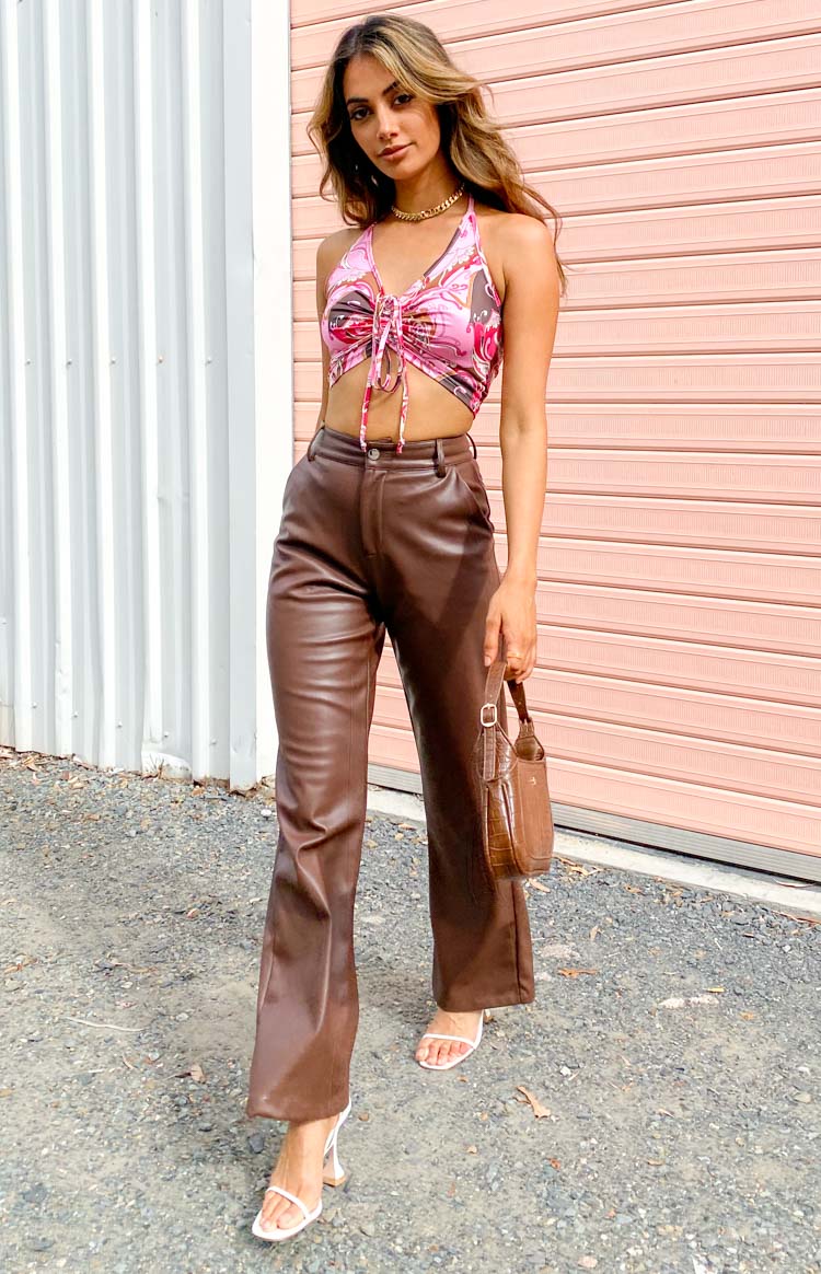 Ollie Tie Up Top Pink