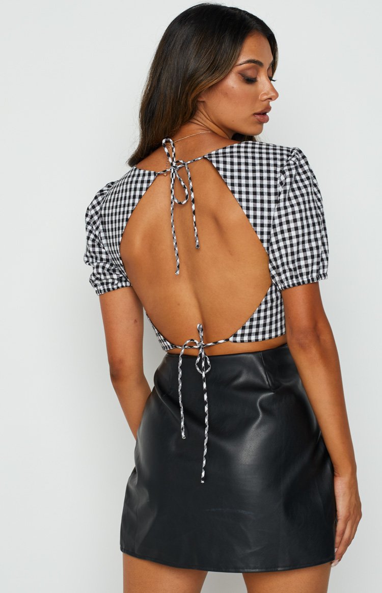Harlo Mono Gingham Tie Top