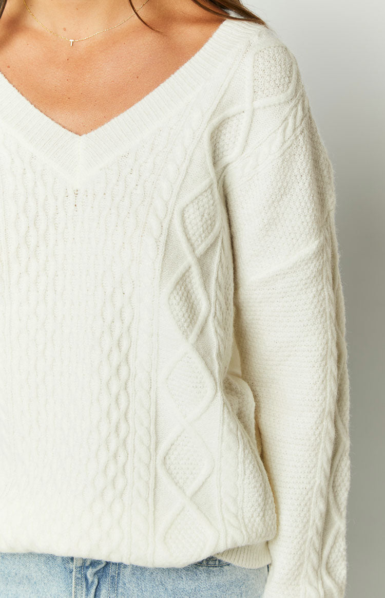 Coralia White Knit Jumper