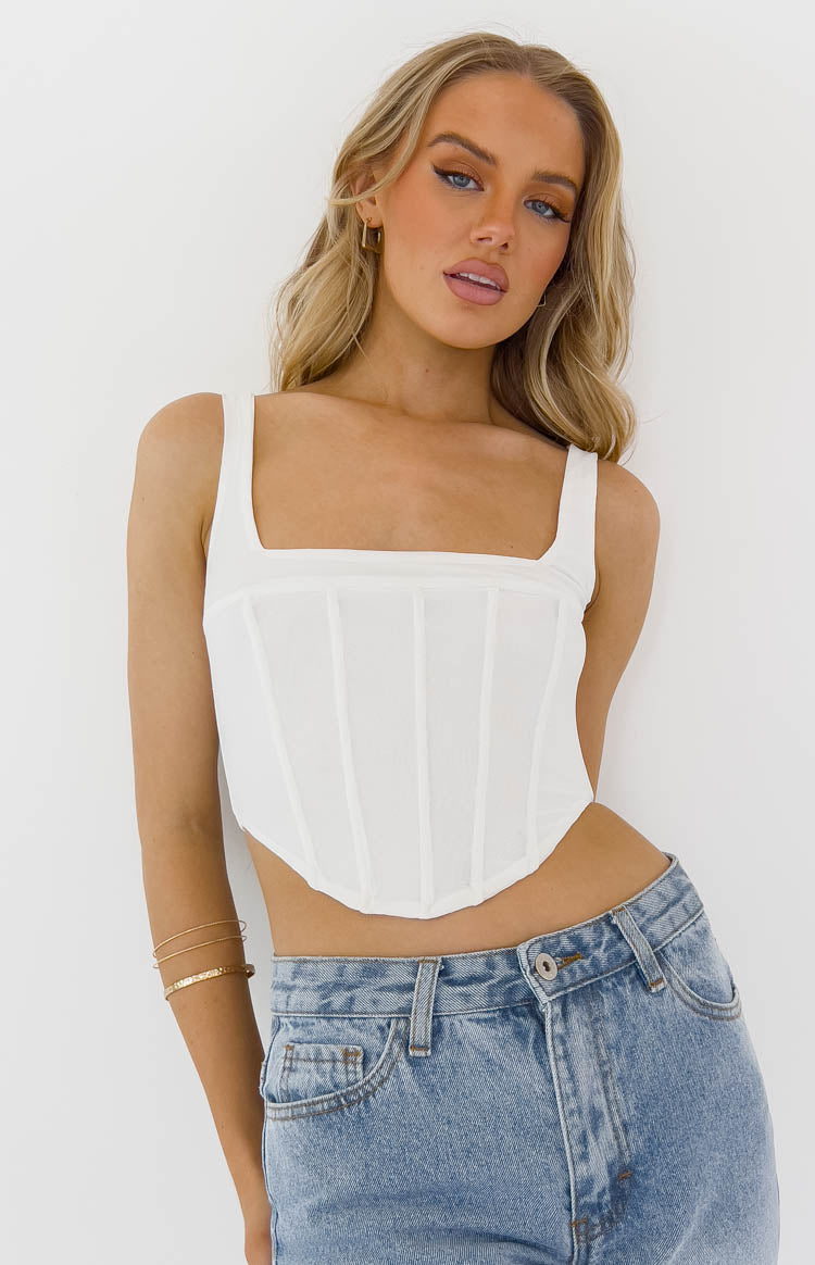 Felicity White Corset Top