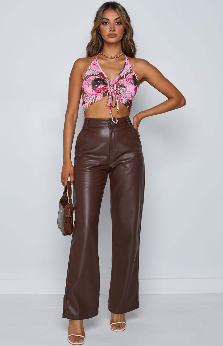 Ollie Tie Up Top Pink