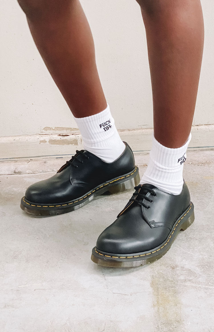 Dr. Martens DMC Black Smooth Leather Shoes