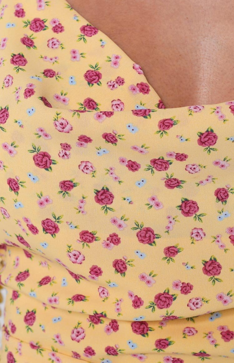 Your LA Catch Dress Yellow Print