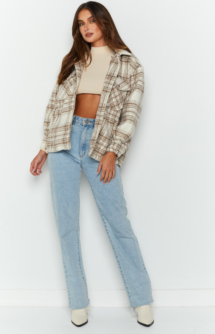 Orson Fleece Cream Check Jacket