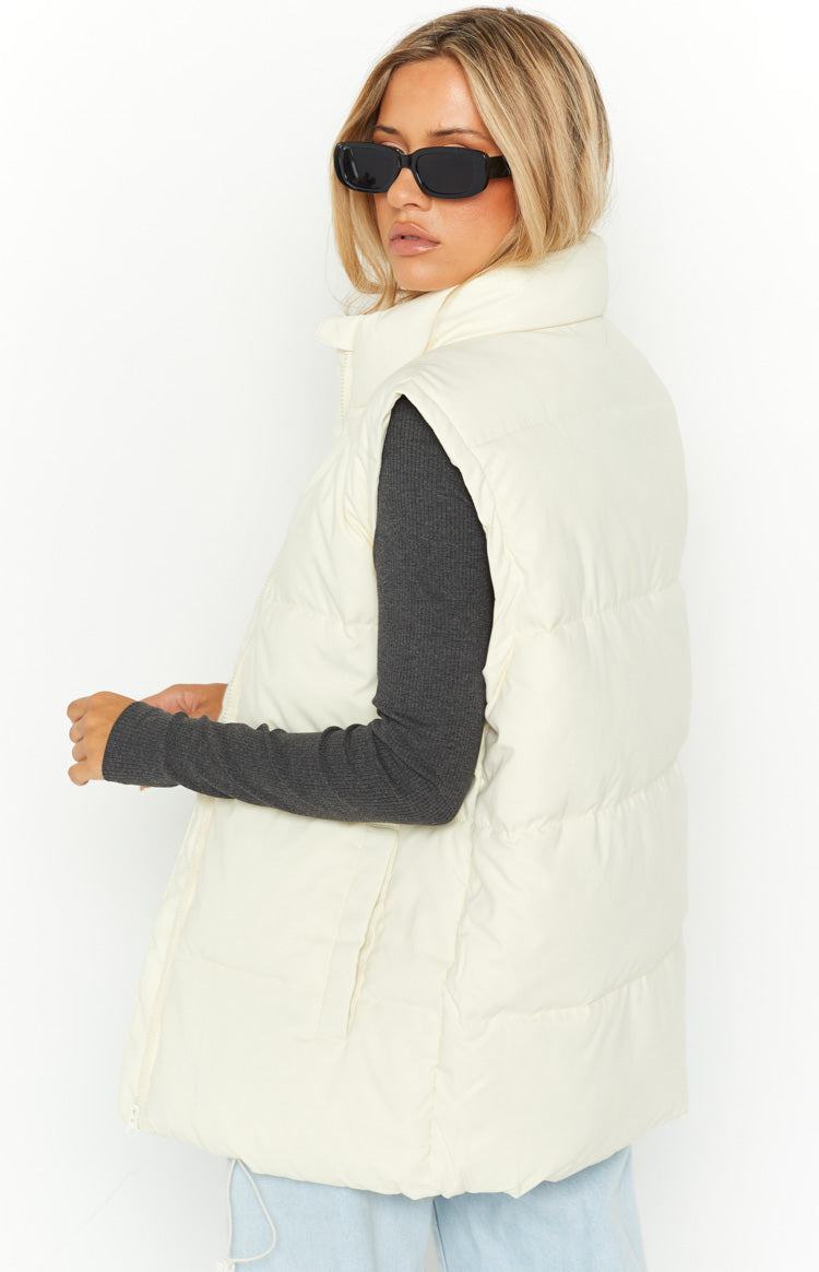 Nalia Cream Puffer Vest
