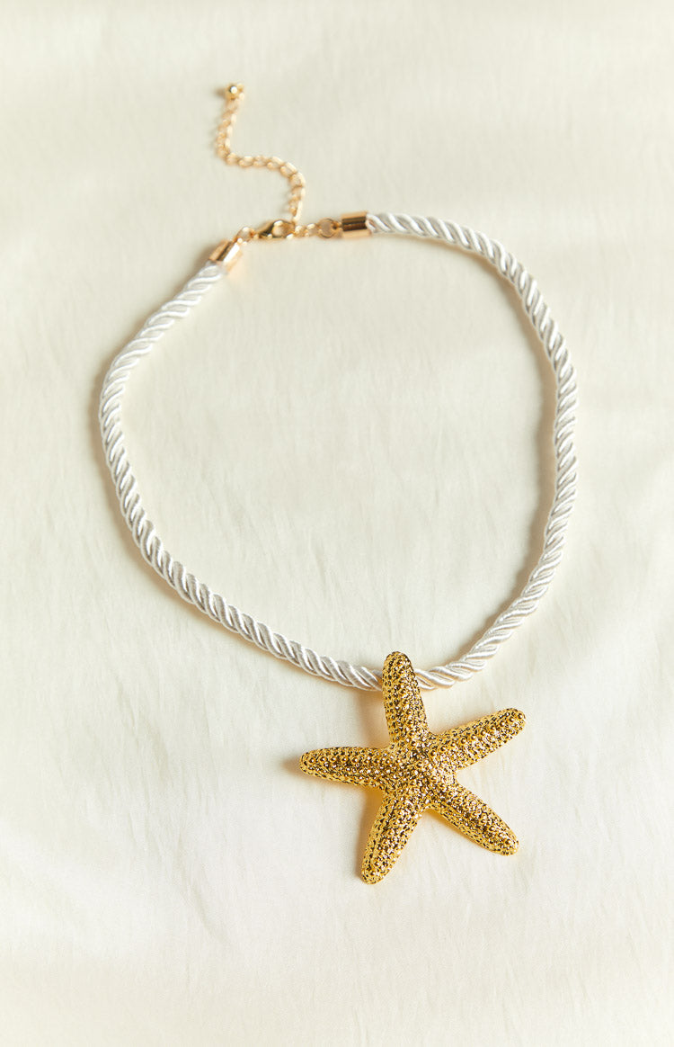 Oceans Jewel Yellow Starfish Pendant Necklace