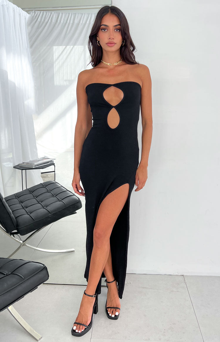 Presley Black Bandeau Maxi Dress