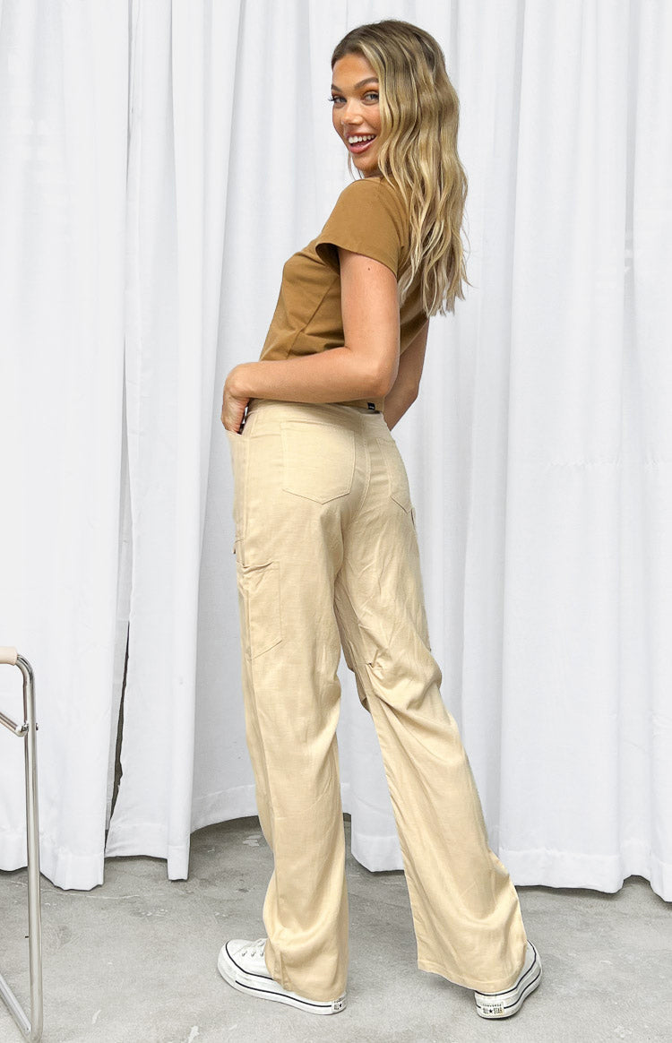 Lioness Miami Vice Wheat Linen Pant