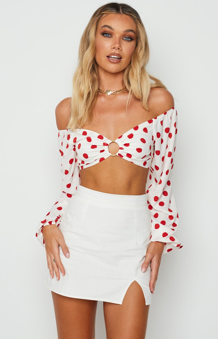 Isabelle Long Sleeve Top Red Spot
