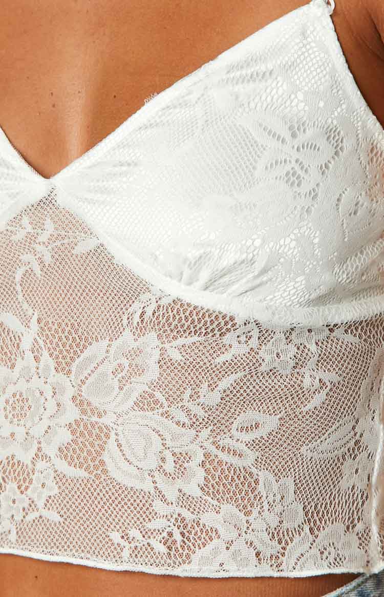 Eden White Lace Cami Top