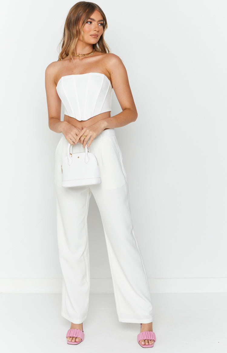 Malcolm White Straight Leg Pants