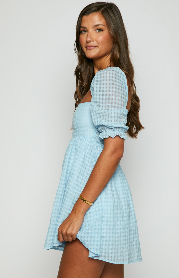 Rubi Blue Babydoll Mini Dress