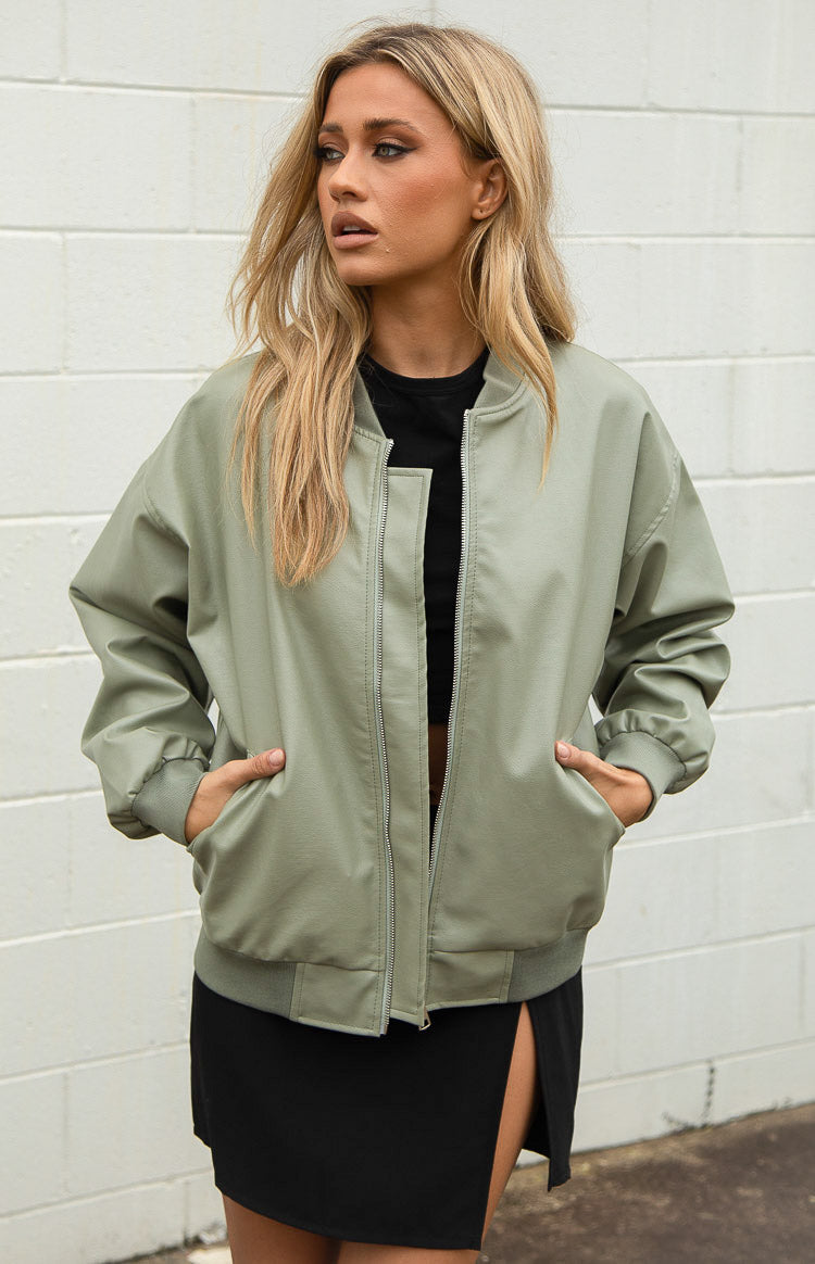 Steven Green PU Bomber Jacket