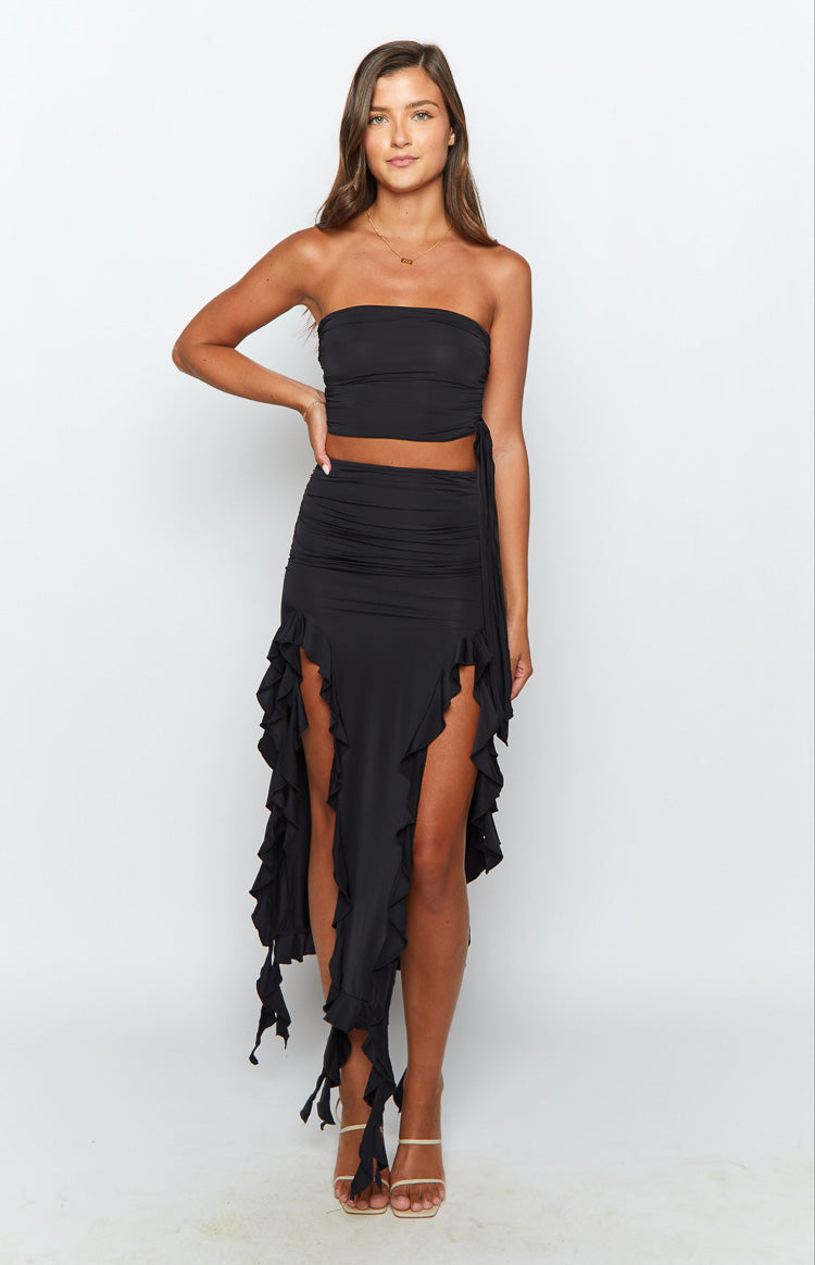 Lioness Rendezvous Black Maxi Skirt